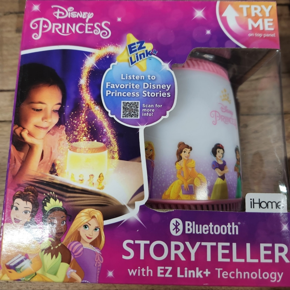 Disney Princess Storyteller Bluetooth W/EZ-Link, Sleep Timer, New In Box